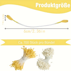 700pcs Double Headed Pipe Cleaner Stamens with Pearl Heads for Crafts