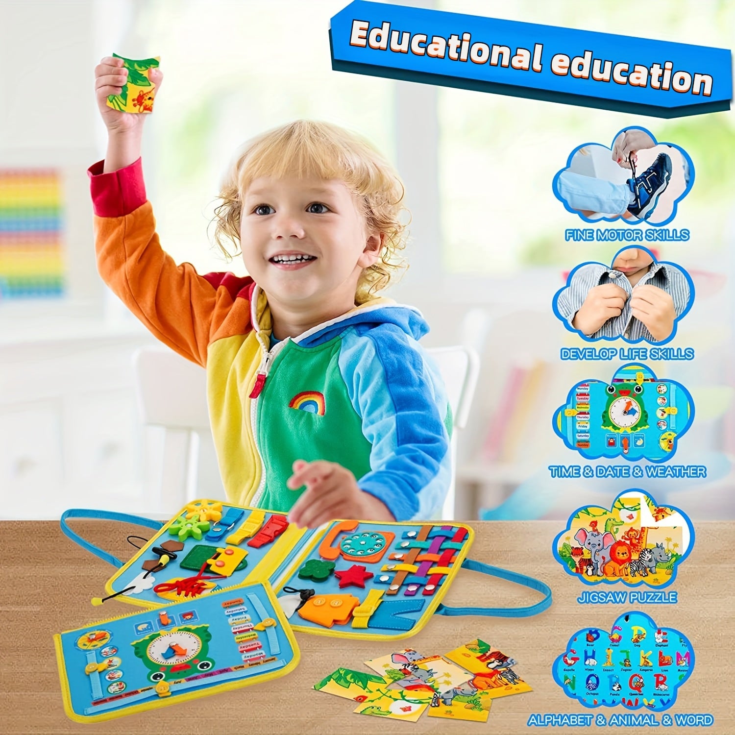 Sky Dinosaur Busy Board Educational Toy for Youngsters