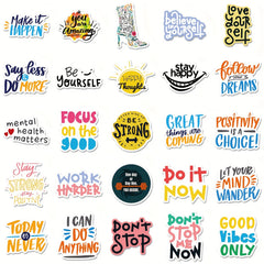 50pcs Motivational Stickers for Teachers Classroom Waterproof Scrapbook