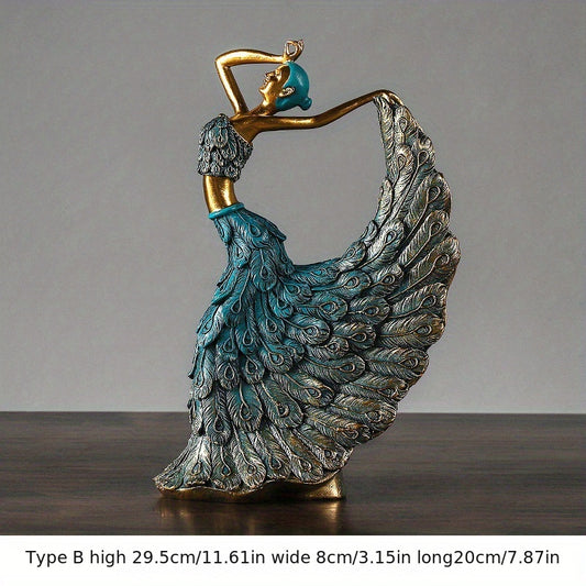 Peacock Dance Resin Crafts Wedding Room Home Living Room TV Cabinet Decoration