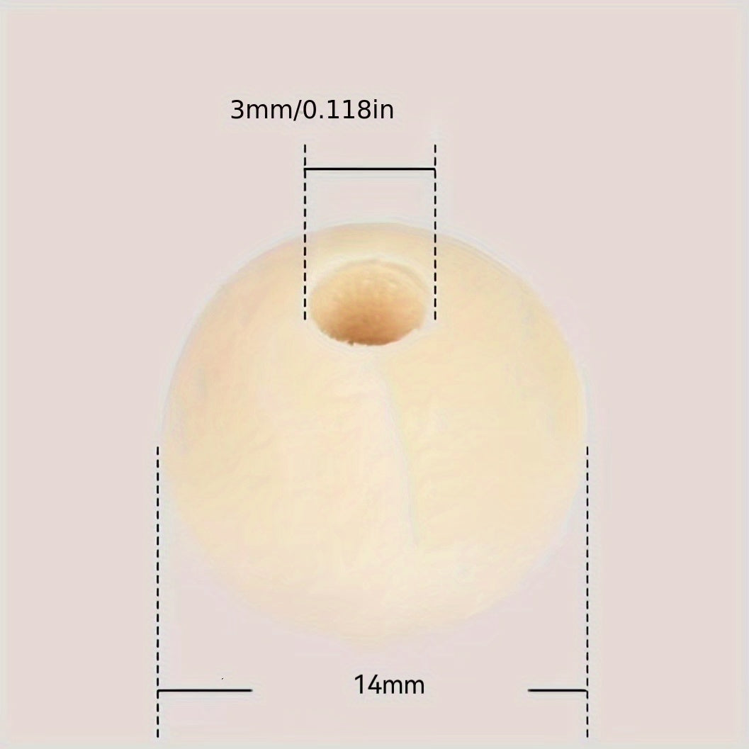 20PCS 15mm Round Wooden Beads DIY Crafts