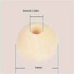 20PCS 15mm Round Wooden Beads DIY Crafts