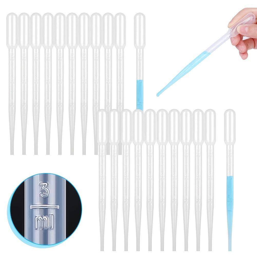 100pcs 3ML Plastic Pipette for Essential Oils Home Laboratory