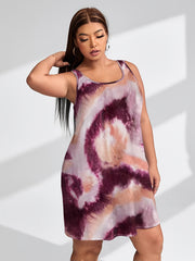  Ombre Tie Dye Sleeveless Tank Dress