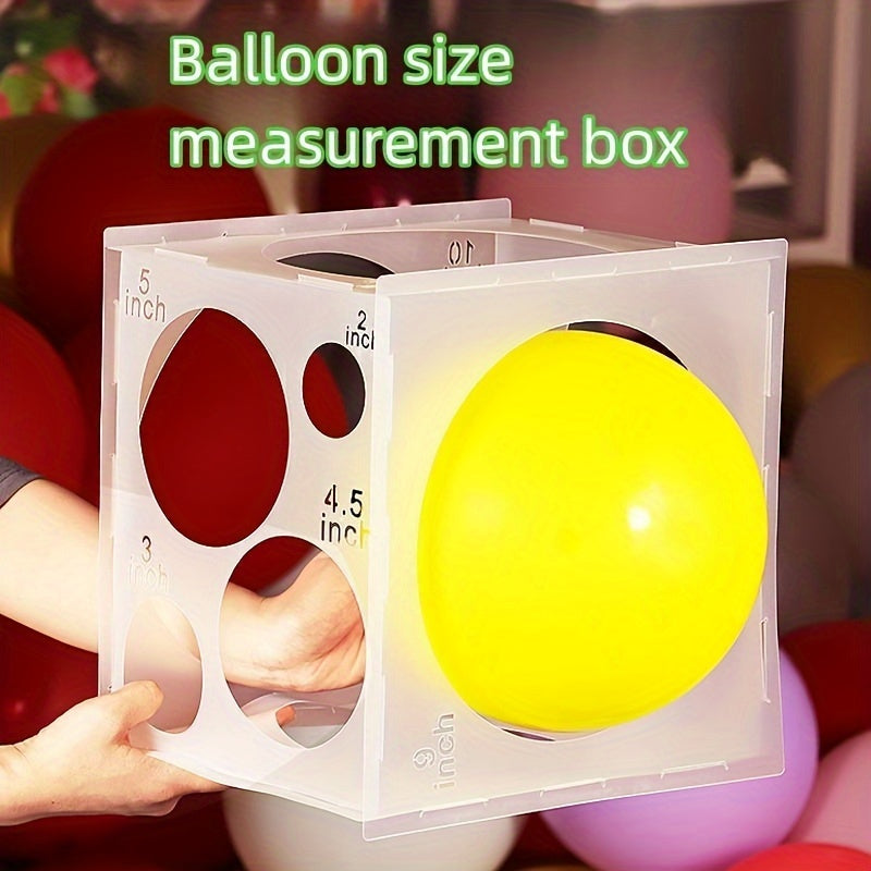 10 Inch Collapsible Plastic Balloon Sizer Box Cube - Balloon Size M