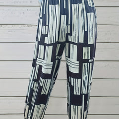 Geometric Print High Rise Jogger Trousers