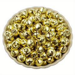 50-100PCS Christmas Jingle Bells Pendant Charms Silvery Golden Beads 6-10mm