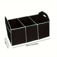 Car Trunk Storage Box Collapsible Organizer 3 Compartments Interior Accessories