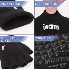 Men's Thermal Fingerless Gloves for Outdoor Sports
