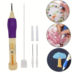 Punch Needle Kit Embroidery Pocket Needle Pen Sewing Tool