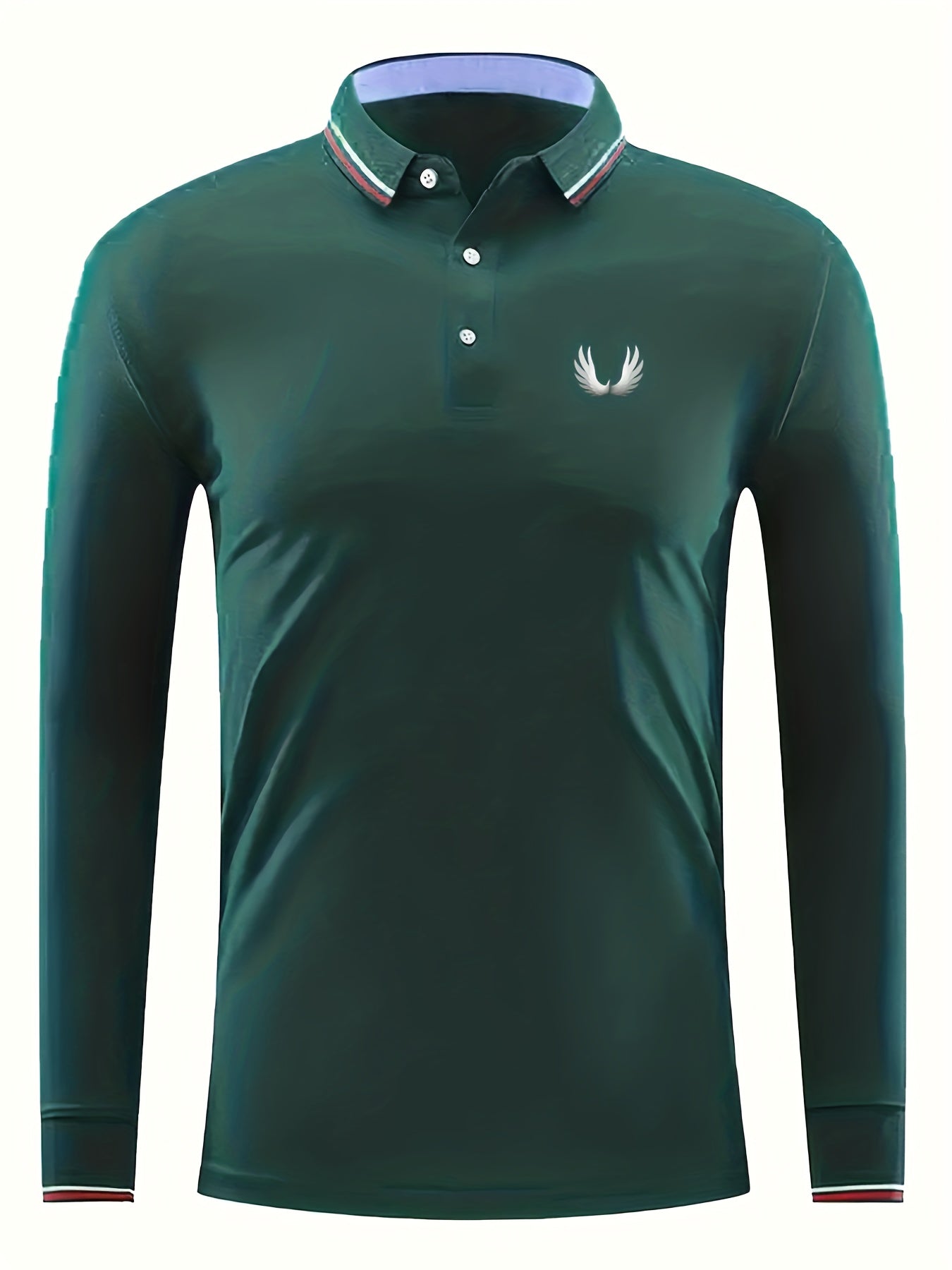 Men's Casual Lightweight Polo Shirt with Wings Print