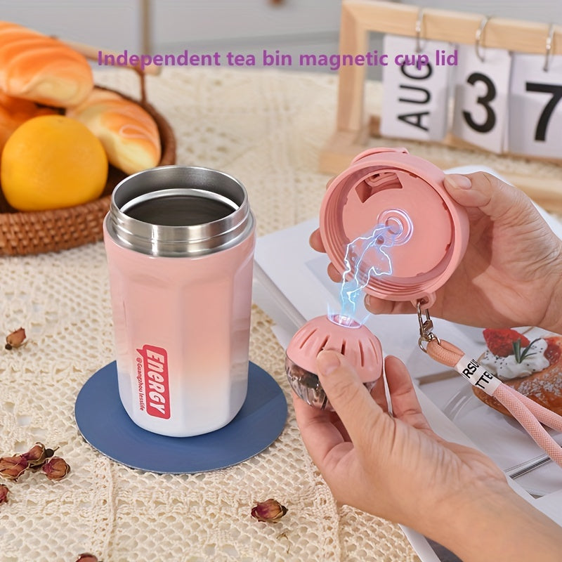 Stainless Steel Magnetic Tea Cup 380ML Gradient Insulated Water Bottle