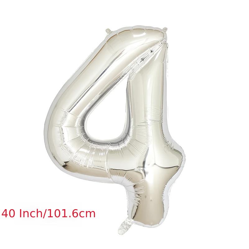 Silver Aluminum Film Large Numbers 0-9 for Party Decoration