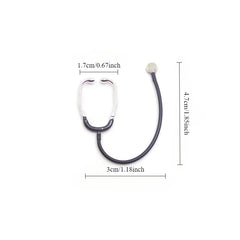 1:12 Mini Stethoscope Dollhouse Medical Appliance Model Earpiece Simulation
