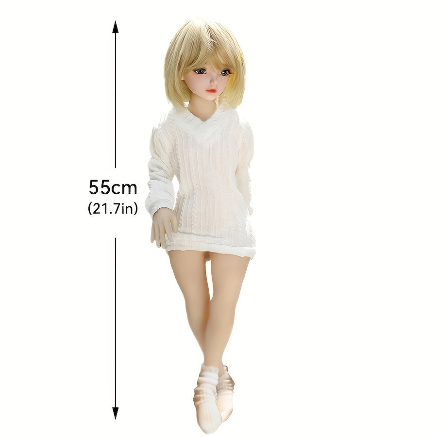 DollSugar Lifelike TPE Body & PVC Head with Makeup Includes Bonus Wig