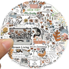 50 Inspiring Environmental Protection Graffiti Stickers for Learning and Play
