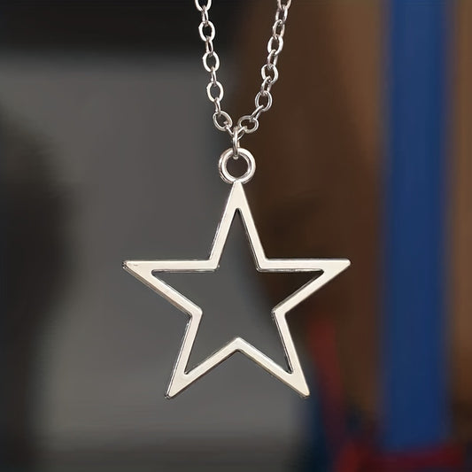 Y2K Big Hollow Star Pendant Necklace