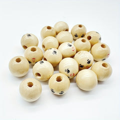 Big Wooden Beads Doll Head Wood Beads for Jewelry Making