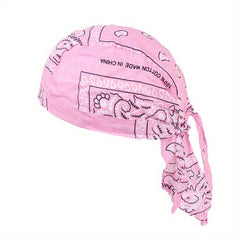 Paisley Print Turban Cap Ramadan Head Wrap Bandana Casual Lace Up Hijab Hat