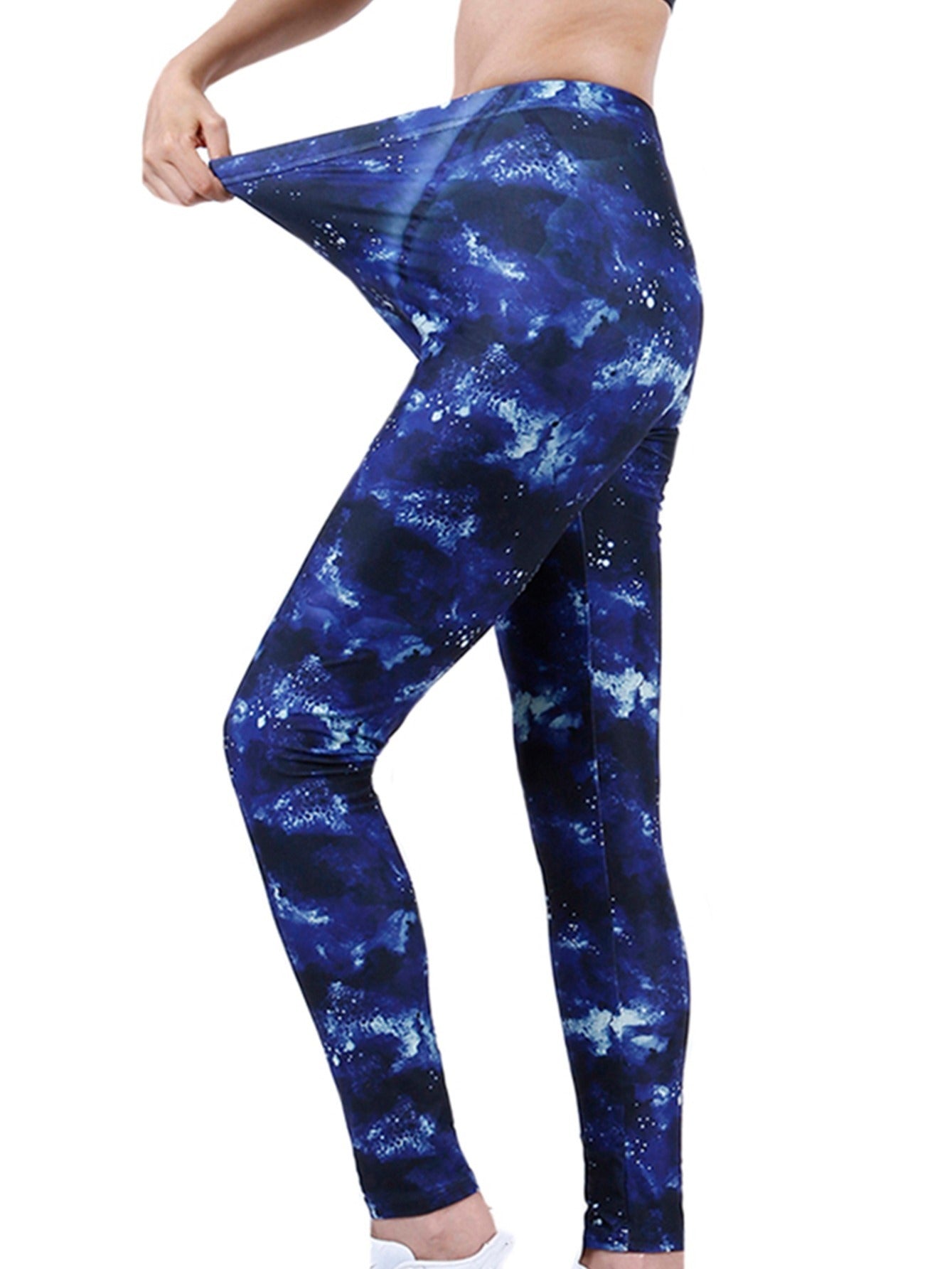 Women's Night Starry Sky Print Cropped Pants