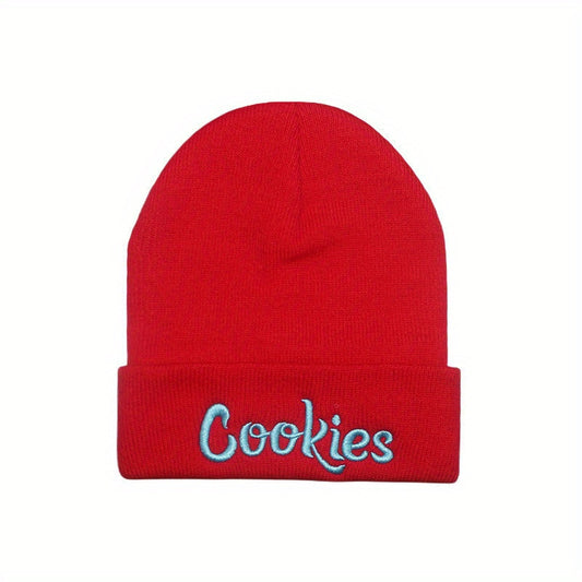 Letter Embroidered Beanie Hat - Stay Warm & Stylish