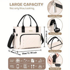 ESMNONA Insulated Lunch Bag Leakproof Nylon Cooler Tote