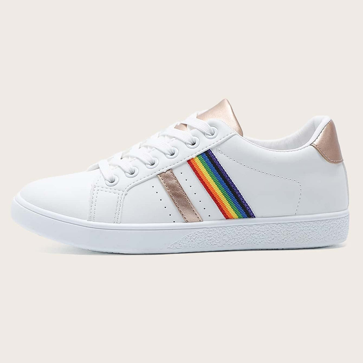 Women's Waterproof Faux Leather Sneakers Low Top Casual Shoes