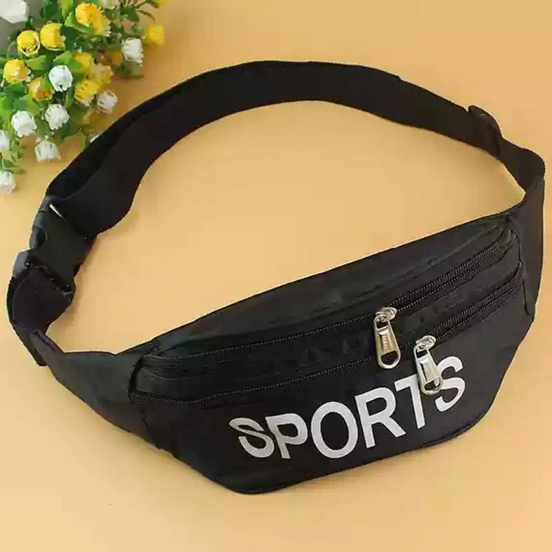 10PCS Canvas Waist Pack Waterproof Phone Pocket Belt Waist Bags Red Grey