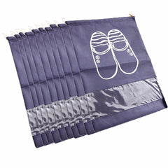 10Pcs Shoe Dust Covers Non-Woven Drawstring Storage Bag Travel Pouch