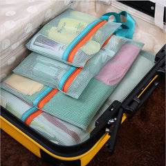Thicken Travel Bag Portable Mesh Bag Clothes Underwear Hanging Pouch