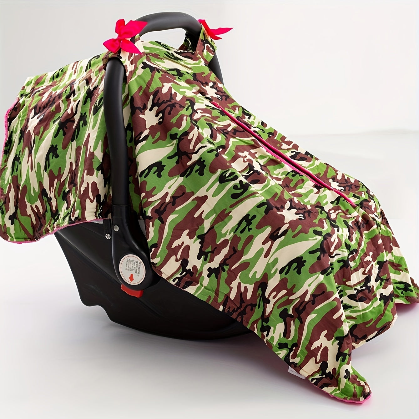 Camouflage Bow Car Seat Sunshade for Little Princess