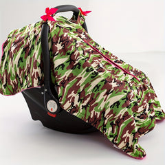 Camouflage Bow Car Seat Sunshade for Little Princess