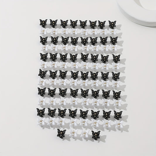 100pcs Mini Butterfly Shaped Hair Claw for Women Girls Baby Toddlers