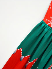Girl's Christmas Costume Snowflake A-line Dress Kids Clothes For Party
