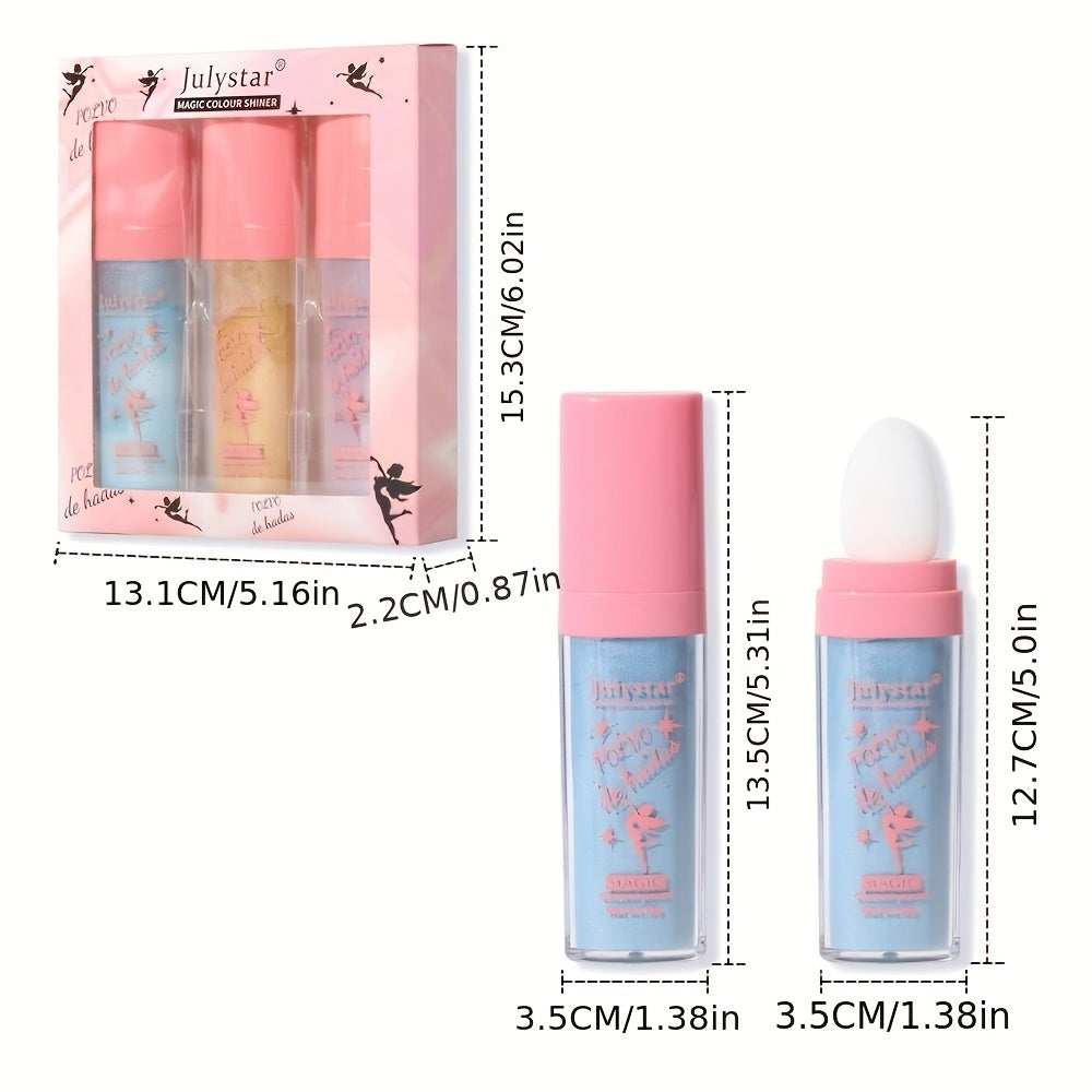3pcs Fairy Highlighter Patting Powder Set