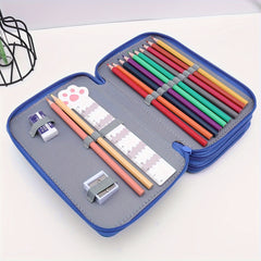 1pc Portable Stationery Storage Box Storage Bag Creative Storage Bag