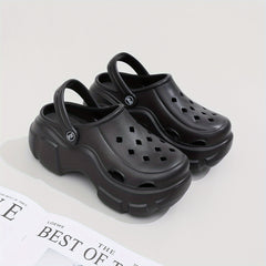 Women's Hollow Out Platform Clogs Casual Slip On Shoes