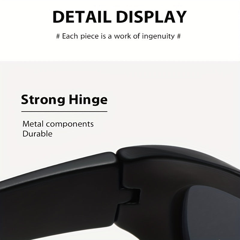 Y2K Wrap Around Sunglasses Futuristic Mirror Lens Glasses