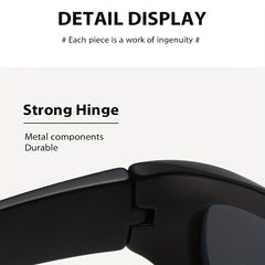 Y2K Wrap Around Sunglasses Futuristic Mirror Lens Glasses