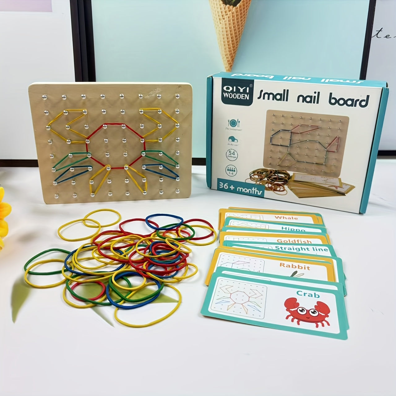 Geometric Pegboard Set for Kids Shape & Number Learning Toy