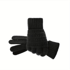 Plush Warm Gloves Soft Short Gloves Windproof Outdoor Riding Gloves