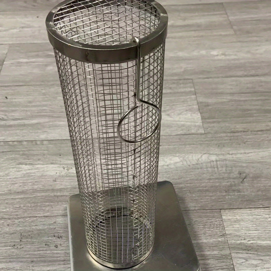 Stainless Steel Smoked Mesh Barrel for BBQ Outdoor Picnic Camping