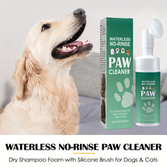 Dog Paw Cleaner Foam 100ml with Silicone Brush
