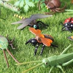 24pcs Insect Model Set Butterfly Bee Praying Mantis Dragonfly Spider