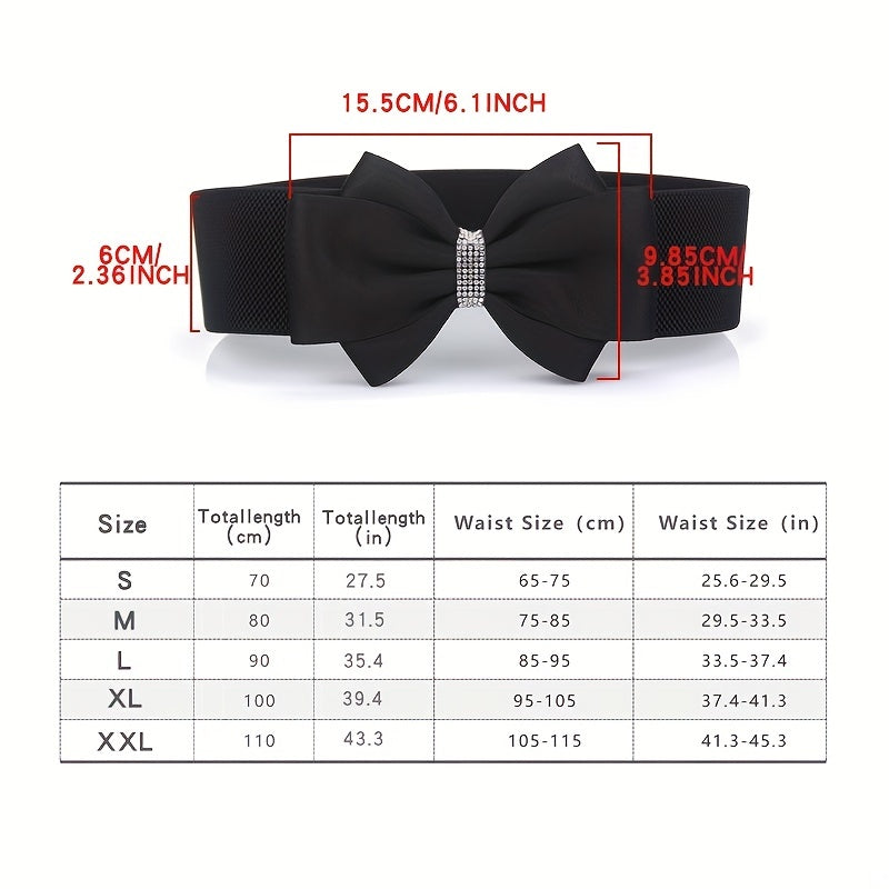 Big Bowknot Wide Belt Plus Size Waistband for Women