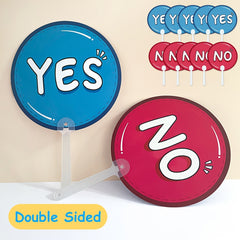 5pcs Double Sided YES NO Hand Sign Cards Classroom Teaching Aids Assorted