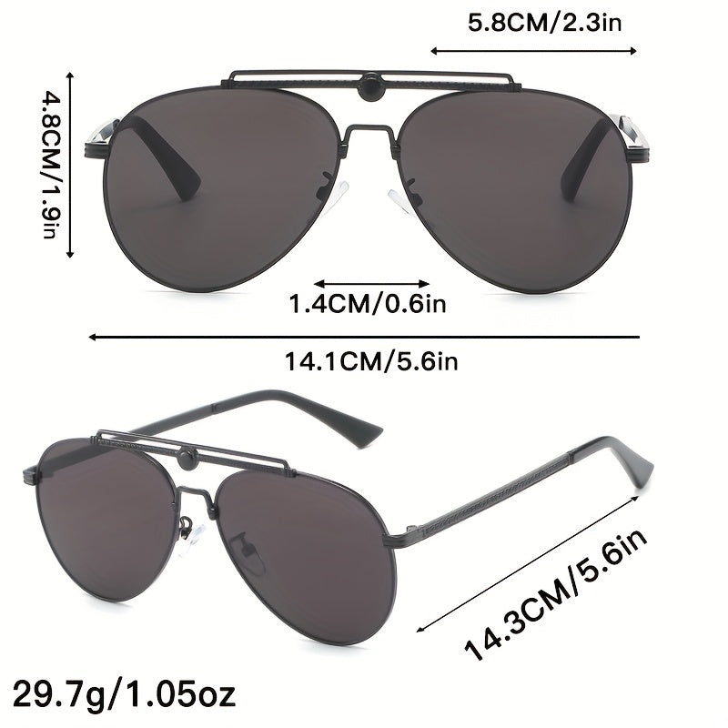 Double Bridge Aviator Sunglasses Gradient UV400 Sun Shades