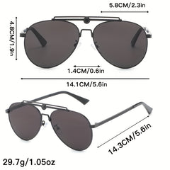 Double Bridge Aviator Sunglasses Gradient UV400 Sun Shades