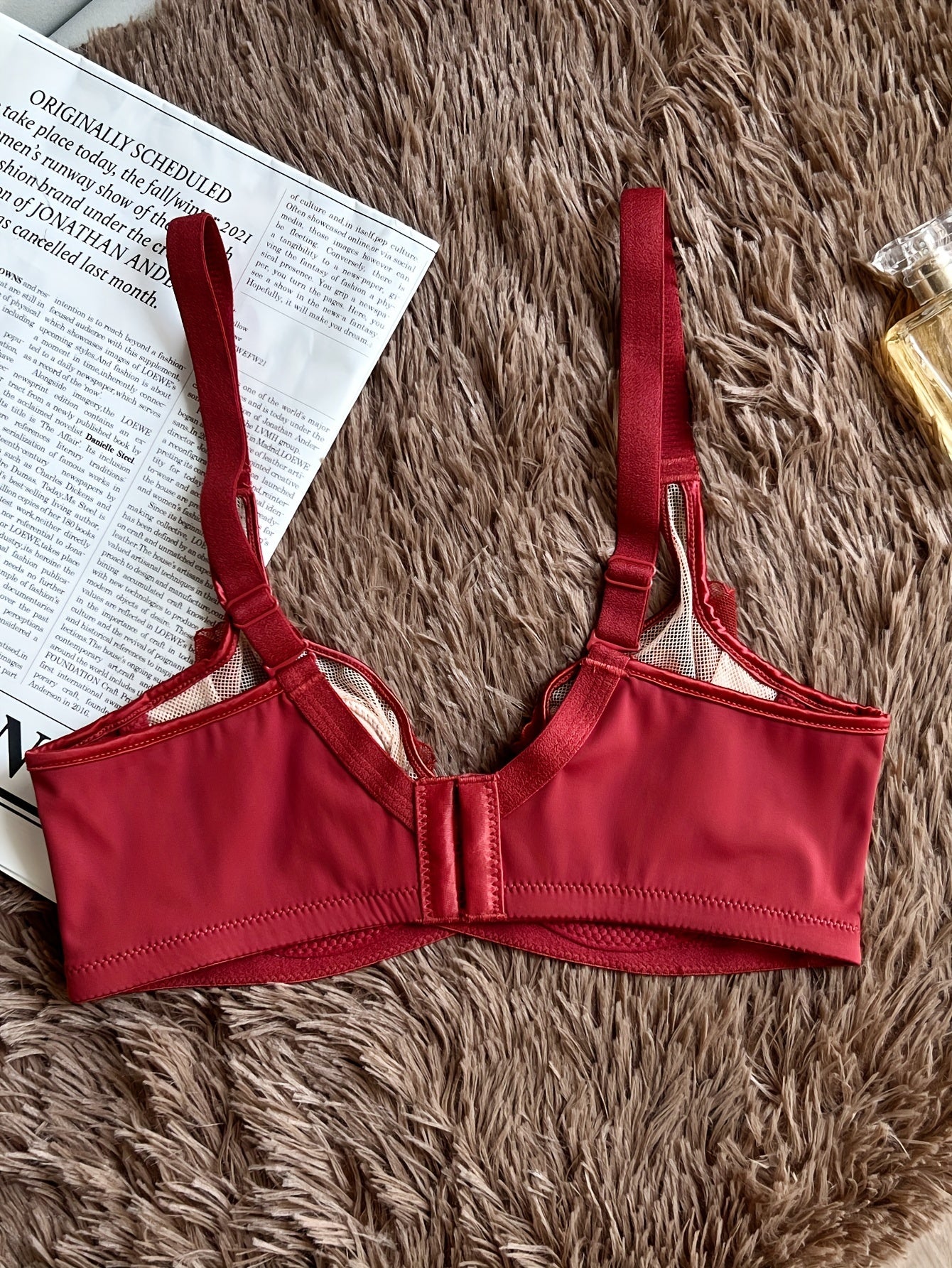 Christmas Lace Push Up Bra Comfy & Breathable Ultra thin Bra Women's Lingerie