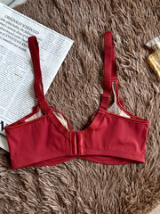 Christmas Lace Push Up Bra Comfy & Breathable Ultra thin Bra Women's Lingerie